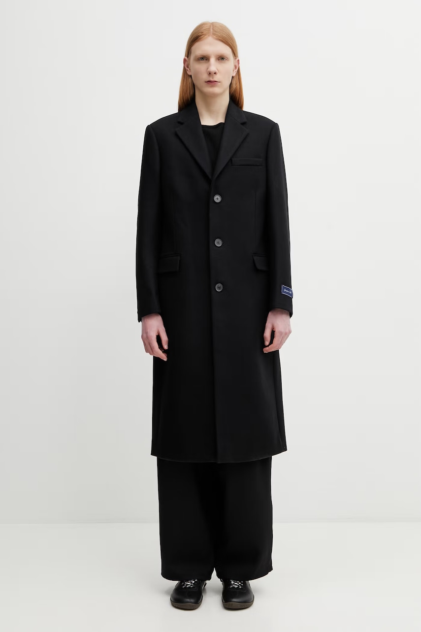 Sporty & Rich płaszcz z dodatkiem wełny Signature Logo Wool