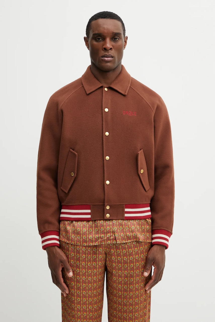 Drôle de Monsieur kurtka bomber z dodatkiem wełny Bomber Drôle