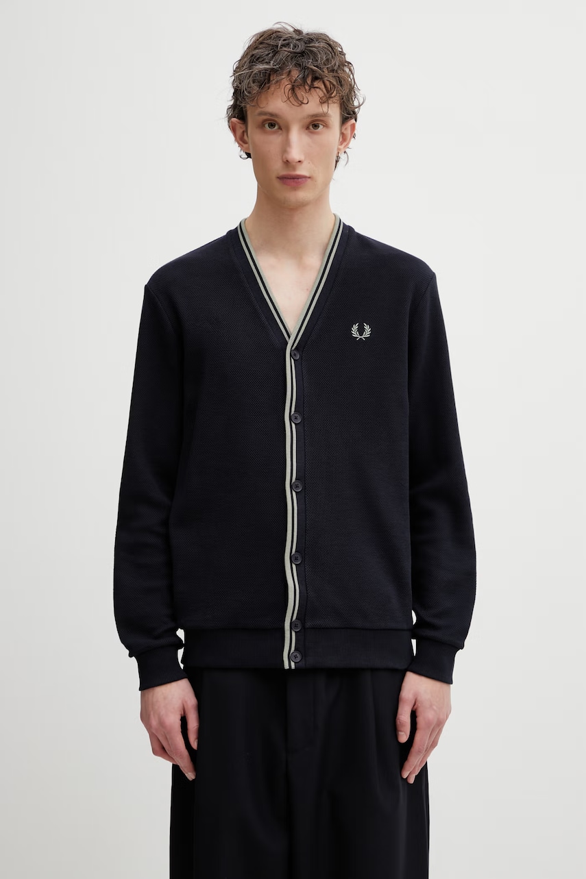 Fred Perry kardigan bawełniany męski