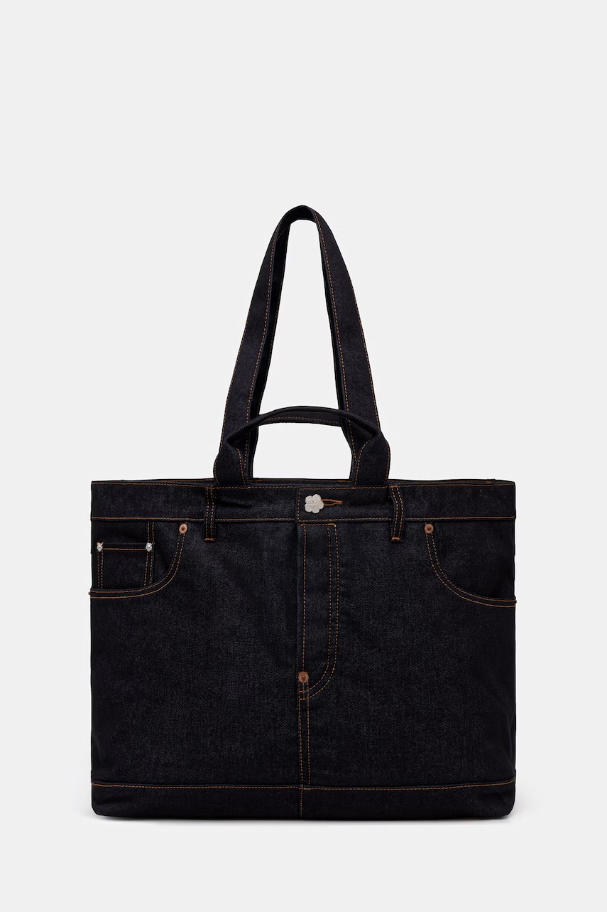 Kenzo Shopper/Tote bag torebka tote damska jeansowa
