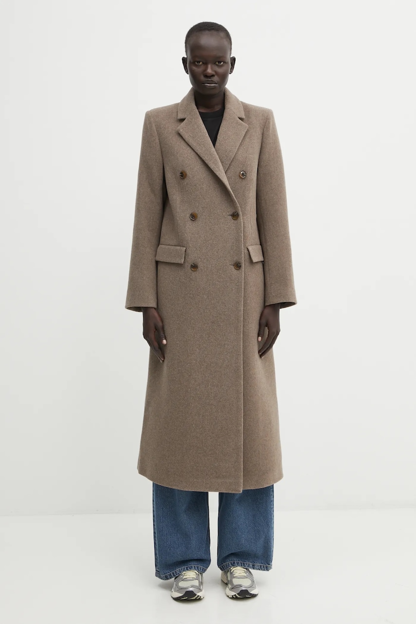 Samsoe Samsoe płaszcz wełniany