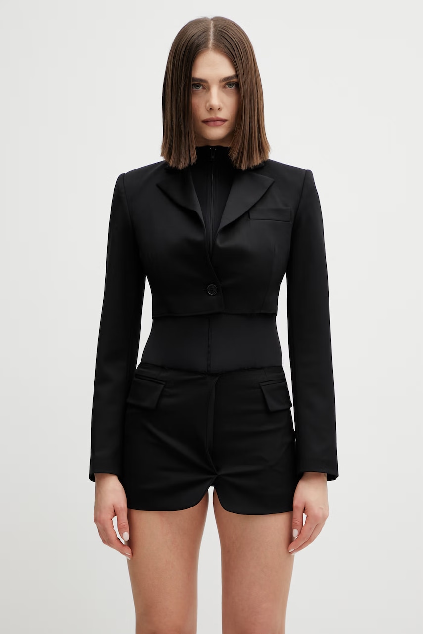 VETEMENTS marynarka z dodatkiem wełny Deconstructed