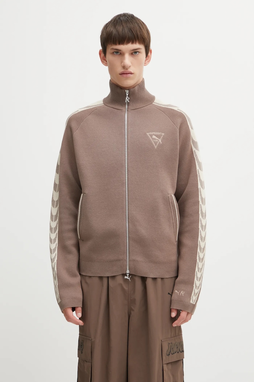 Puma PUMA x REPRESENT sweter rozpinany z bawełną męski