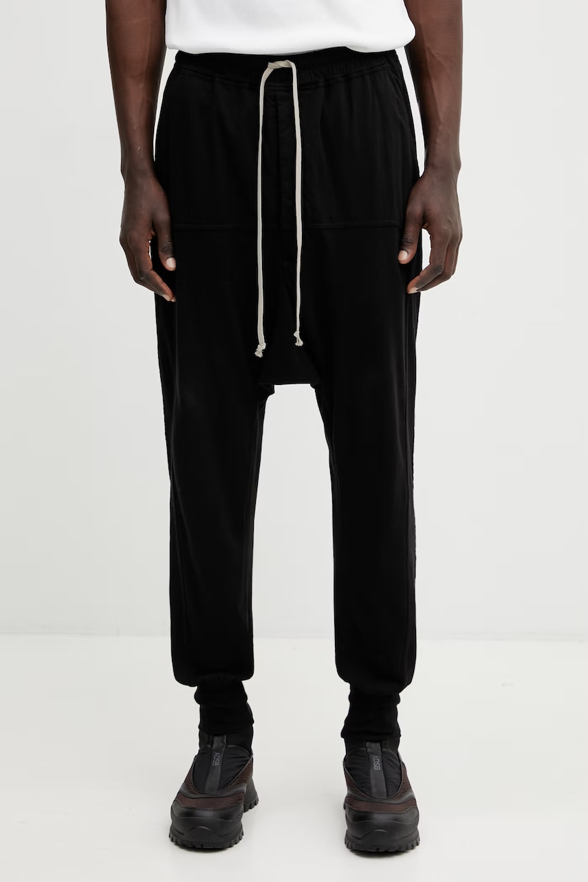 Rick Owens DRKSHDW Prisoner Drawstring spodnie dresowe bawełniane męskie