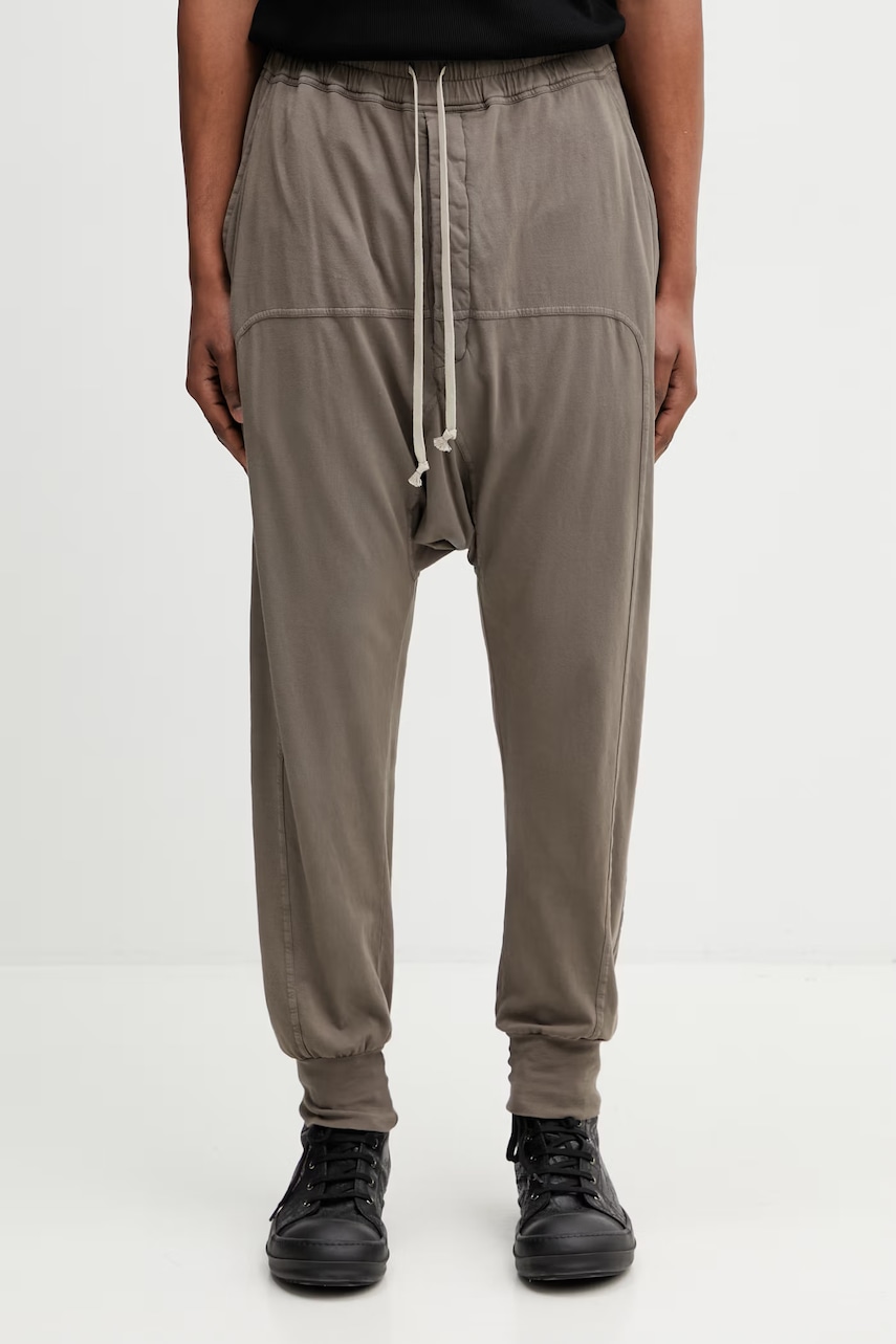 Rick Owens DRKSHDW Prisoner Drawstring spodnie dresowe bawełniane męskie