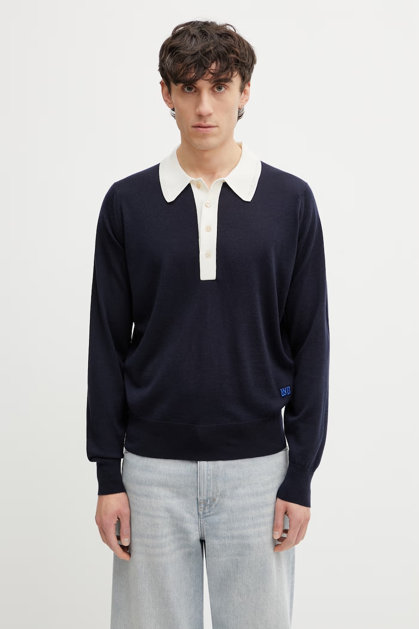 Wales Bonner Henry longsleeve męski wełniany