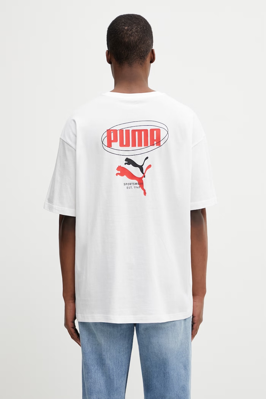 Puma Ess Logo Lab Relaxed Story 1 t-shirt męski bawełniany