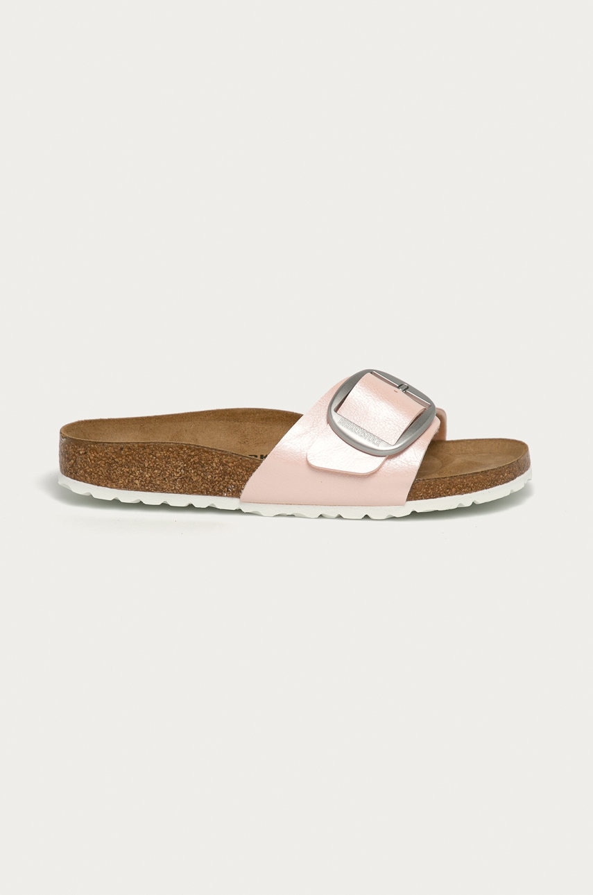 Birkenstock klapki na płaskim obcasie damskie