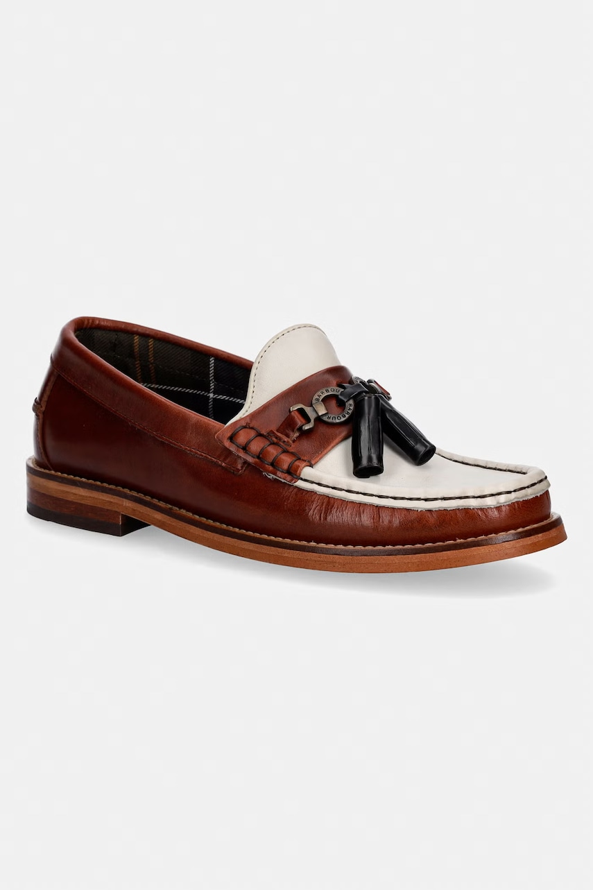 Barbour LFO0784BR71 mokasyny damskie skórzane