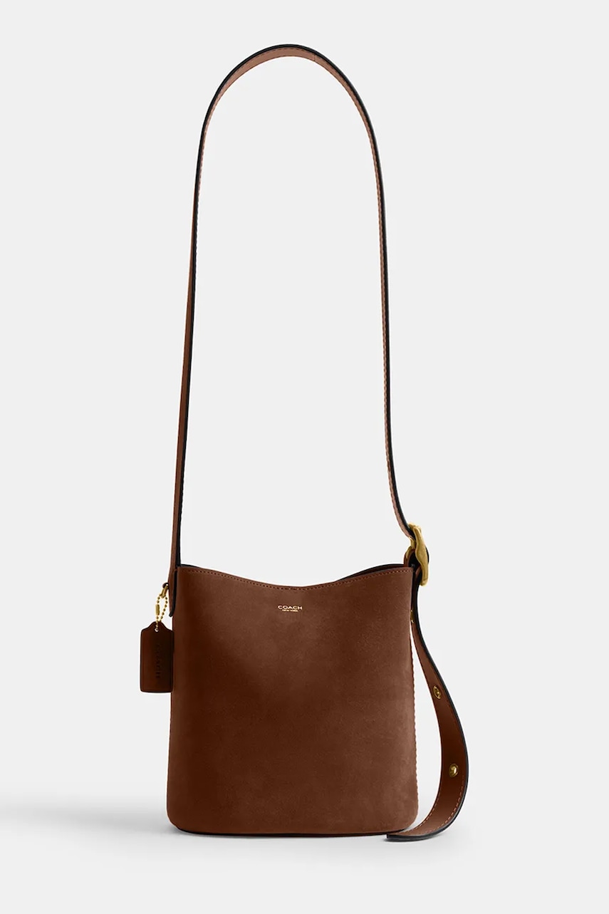 Coach torebka zamszowa Suede Bleecker Bucket 21