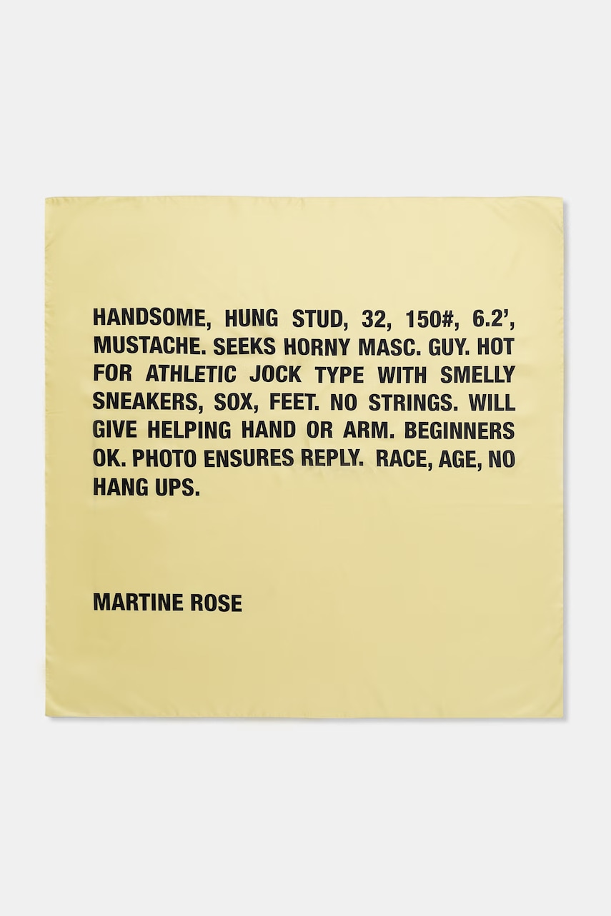 Martine Rose Classified chusta jedwabna