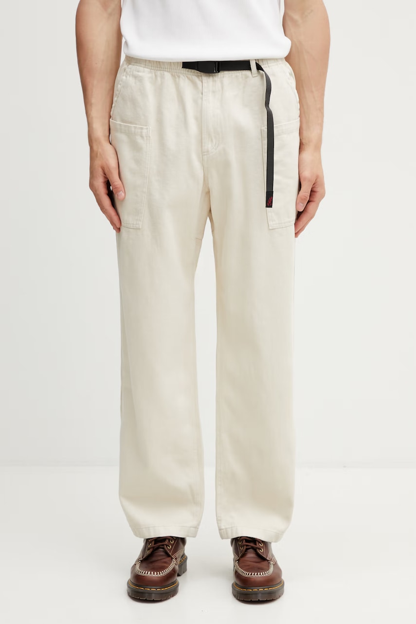 Gramicci HEMP RELAXED PANT spodnie boyfriend z bawełną męskie