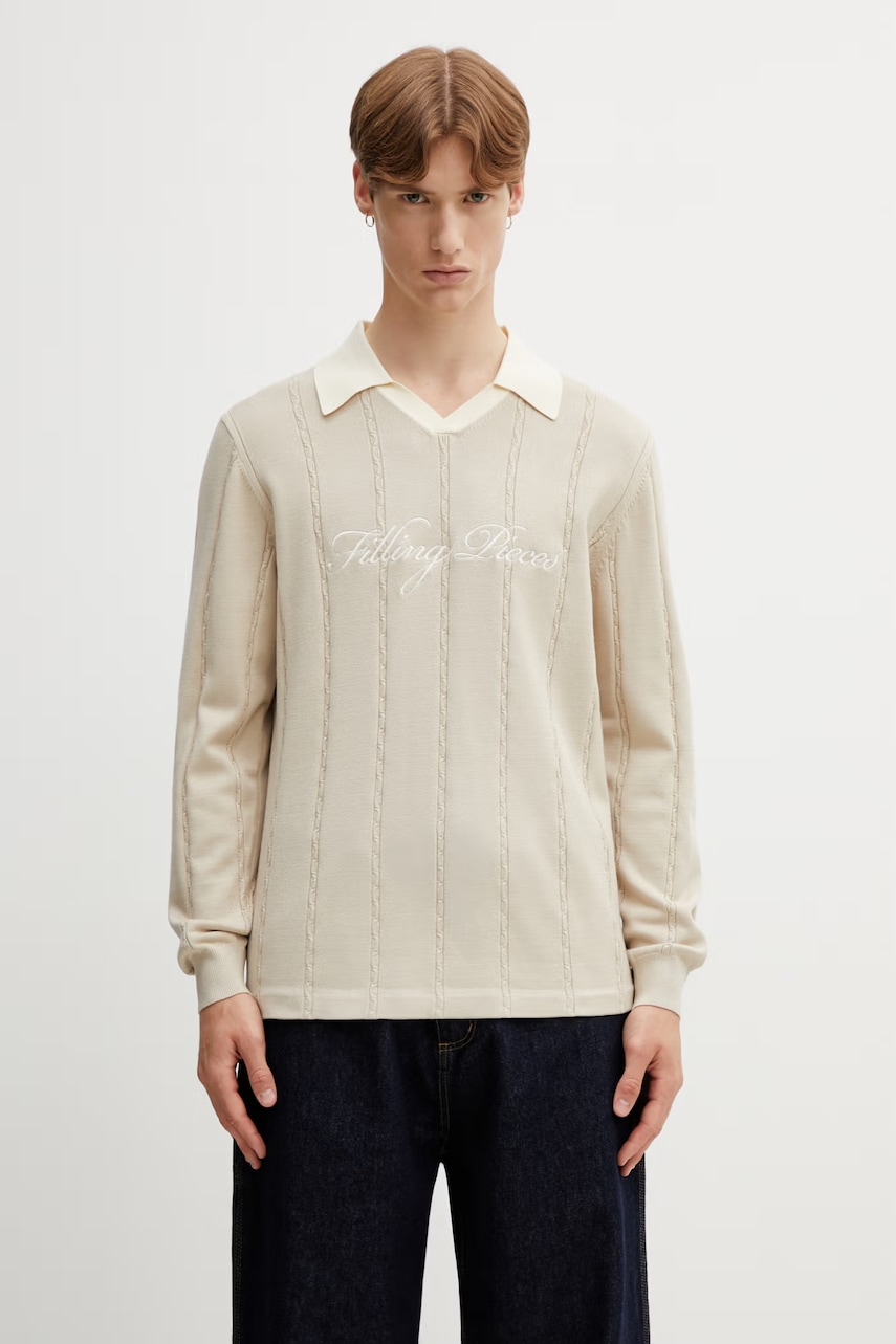 Filling Pieces Football Jersey sweter z wiskozą męski