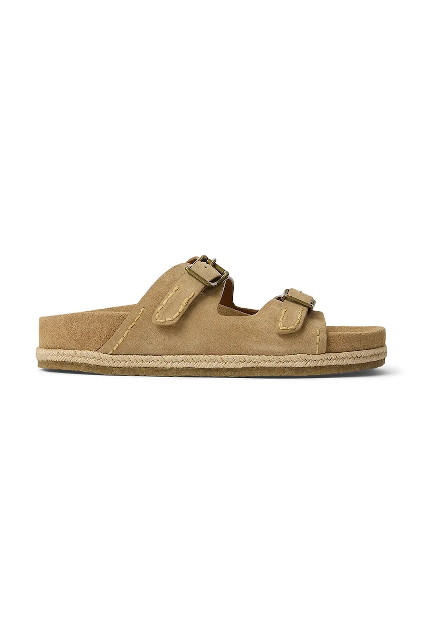 Polo Ralph Lauren SUEDE-TURBACH klapki męskie skórzane