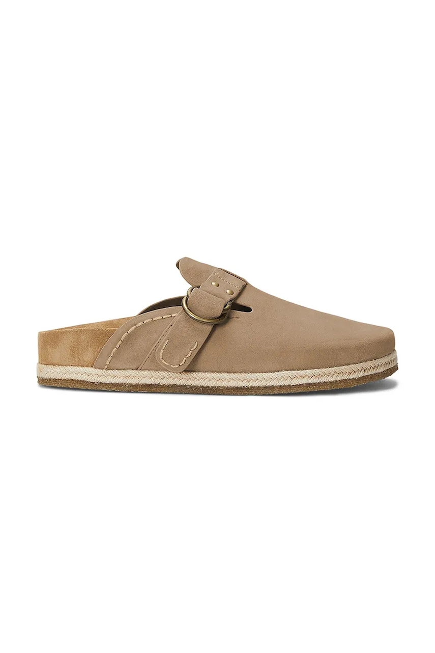 Polo Ralph Lauren SUEDE-TURBACH klapki męskie skórzane