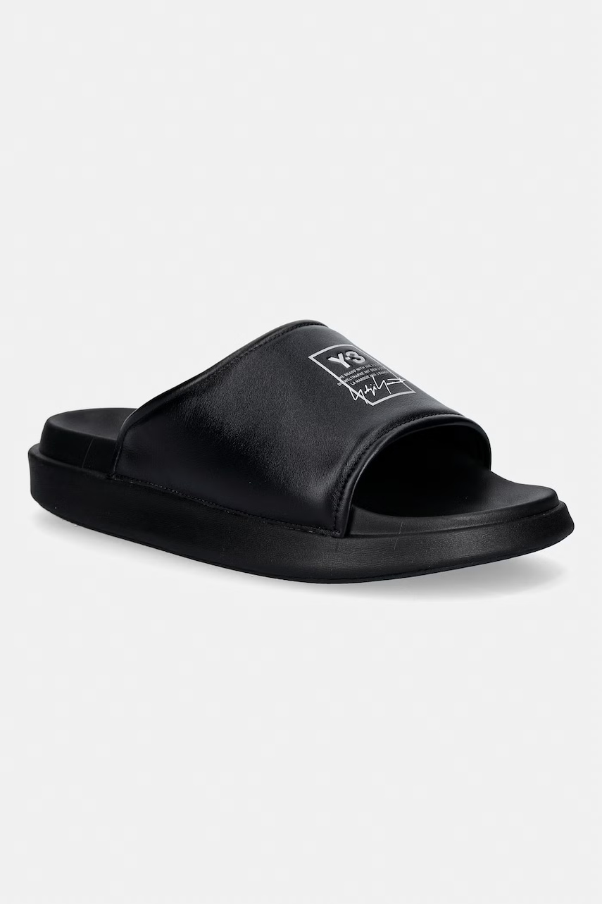 Y-3 SLIDE klapki męskie skórzane