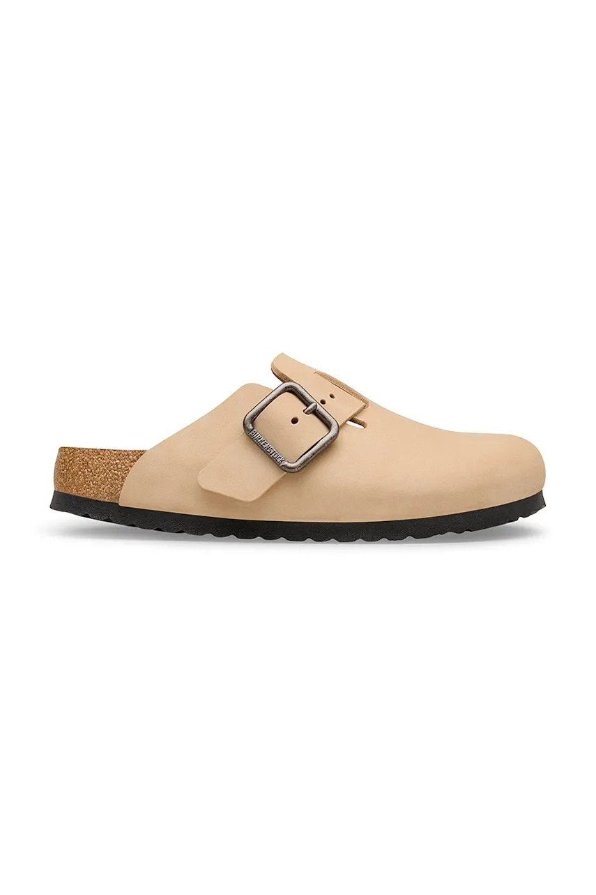 Birkenstock Boston WB LENB klapki z zakrytymi palcami męskie skórzane