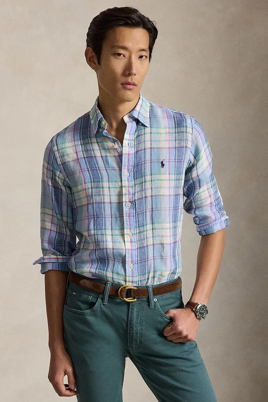 Polo Ralph Lauren YD LINEN V1-WVN-SHIRT koszula lniana męska