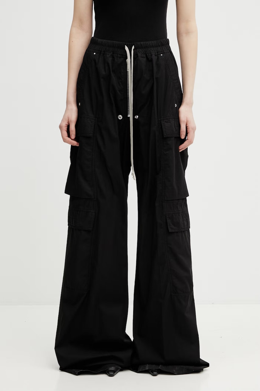 Rick Owens DRKSHDW Double Cargo Jumbo spodnie bawełniane damskie
