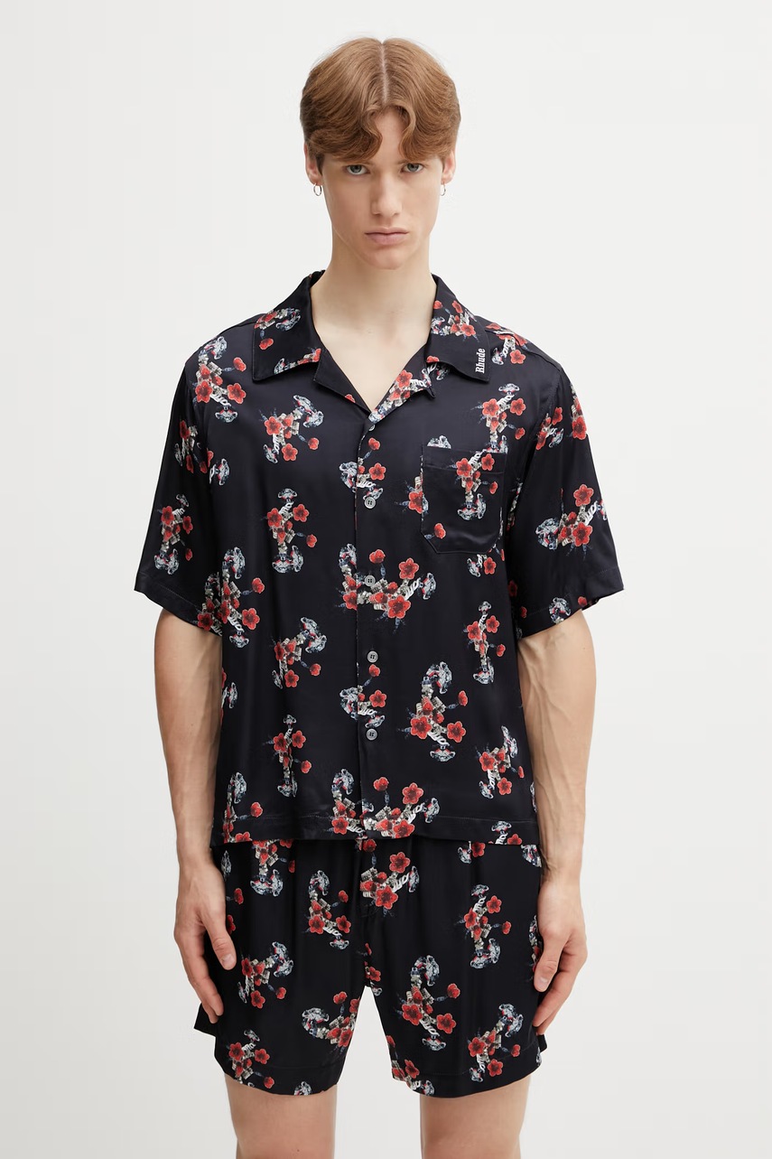 RHUDE Turbo Floral koszula męska z wiskozy