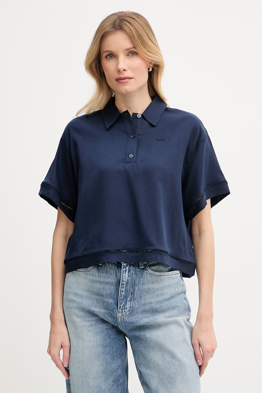 Lacoste polo z lyocellem damskie