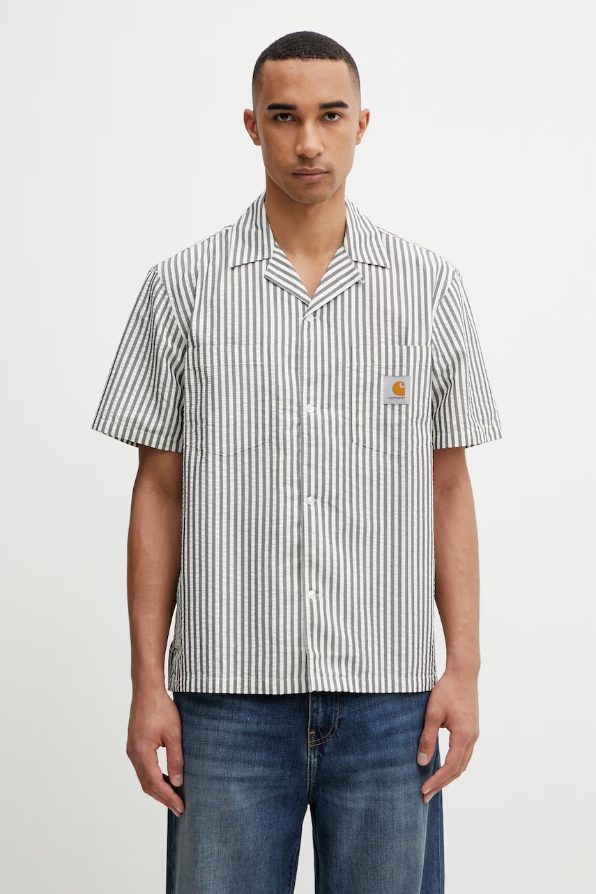 Carhartt WIP S/S Leavel Shirt koszula z bawełną męska