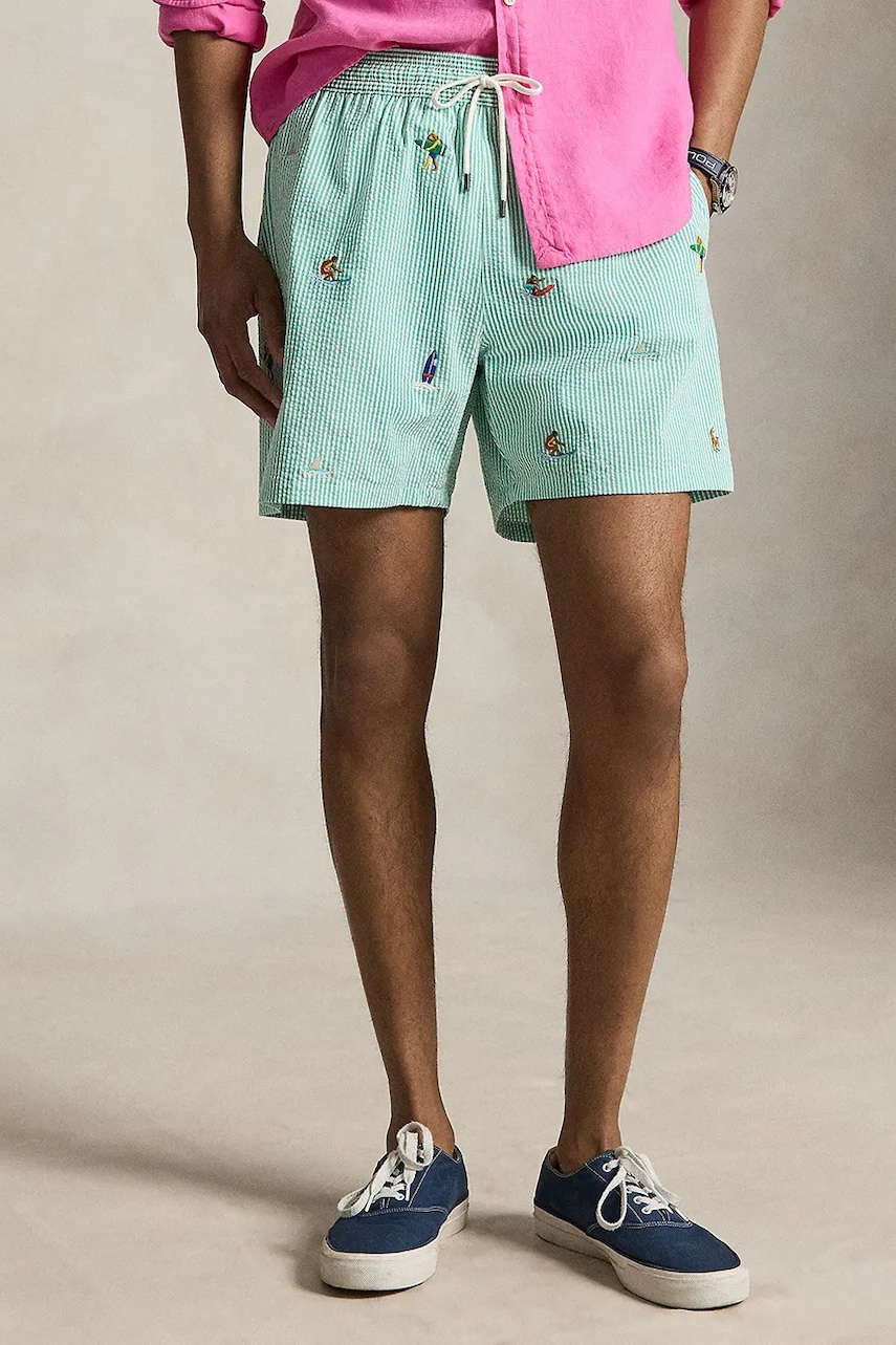 Polo Ralph Lauren REC POLY SEERSUCKER-WVN-SWIM BOTTOM szorty kąpielowe męskie