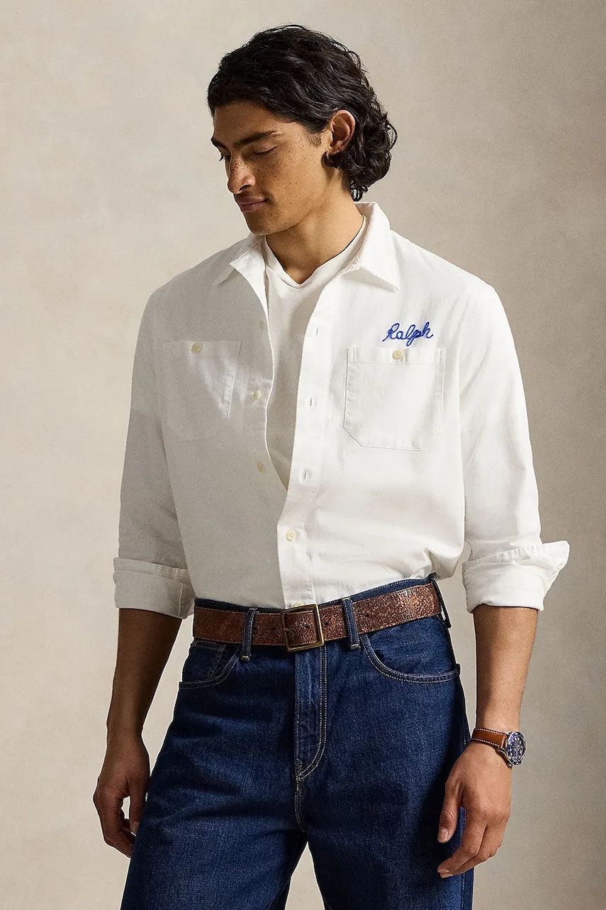 Polo Ralph Lauren HERRINGBONE CHINO-WVN-SHIRT koszula bawełniana męska