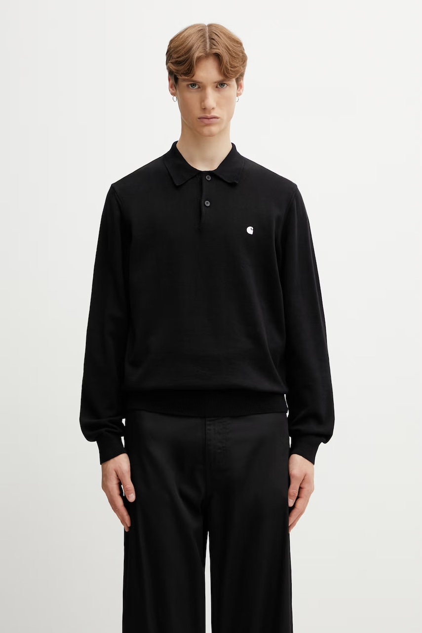 Carhartt WIP L/S Madison Polo sweter bawełniany męski