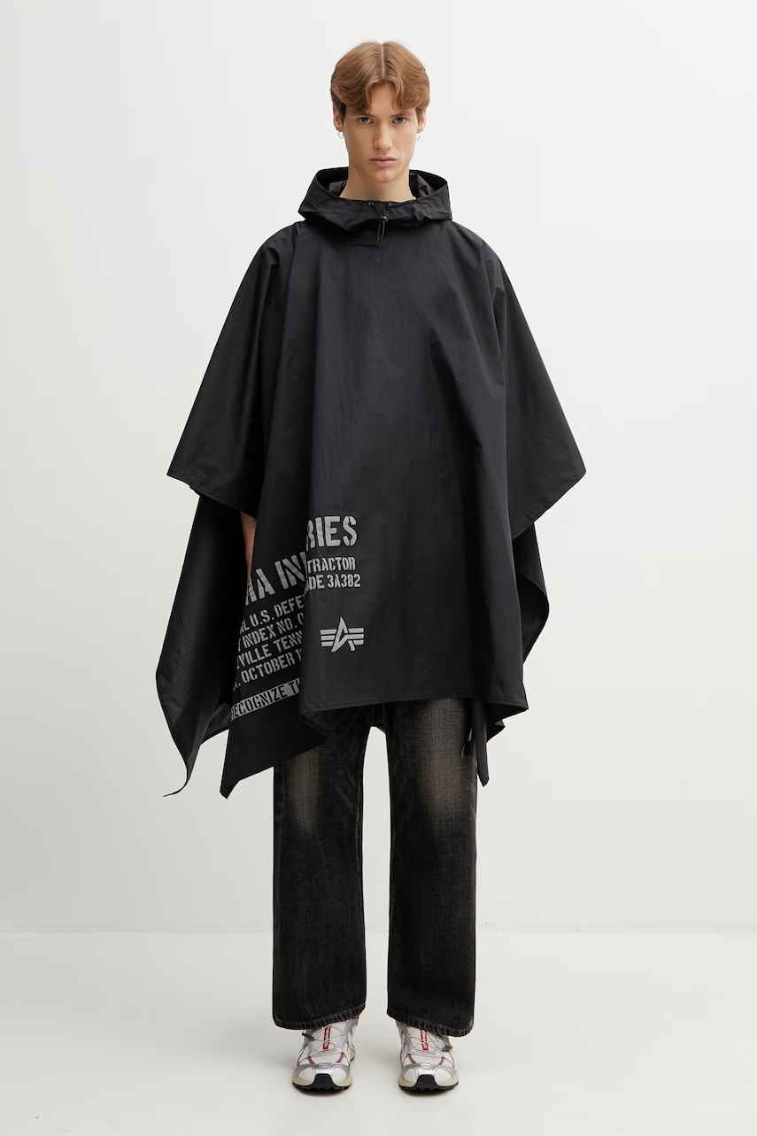 Alpha Industries Packable Rain Cape kurtka przeciwdeszczowa męska