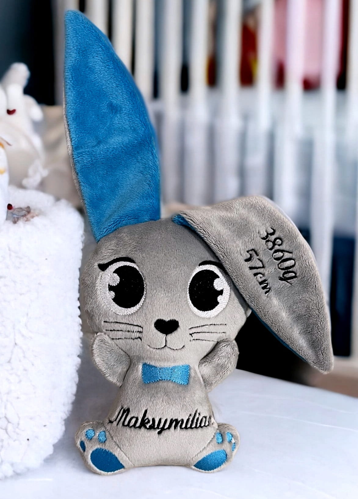 Prezent na roczek Pluszowy króliczek z imieniem