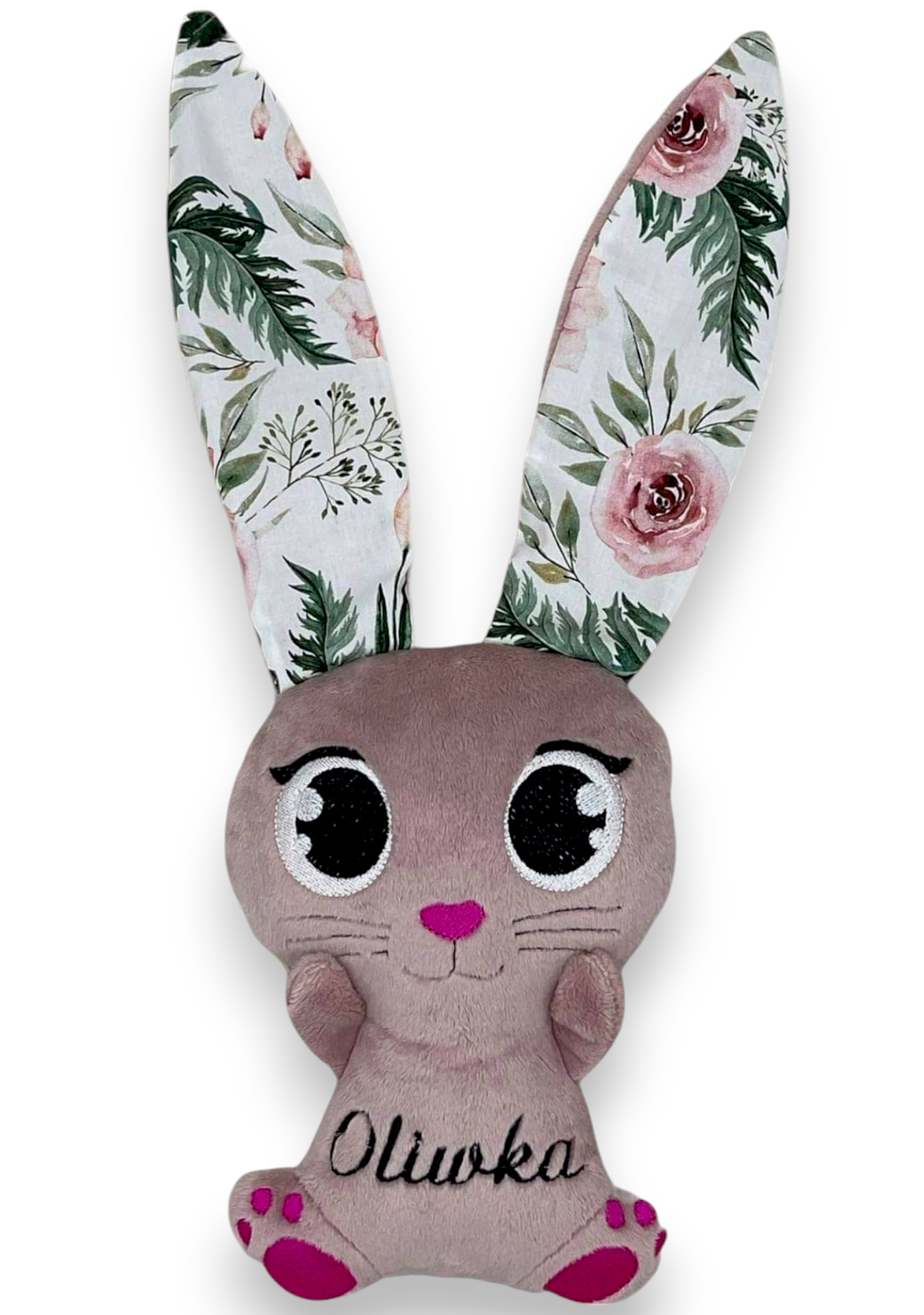 Prezent na roczek chrzest urodziny pluszowy miś króliczek z imieniem haft