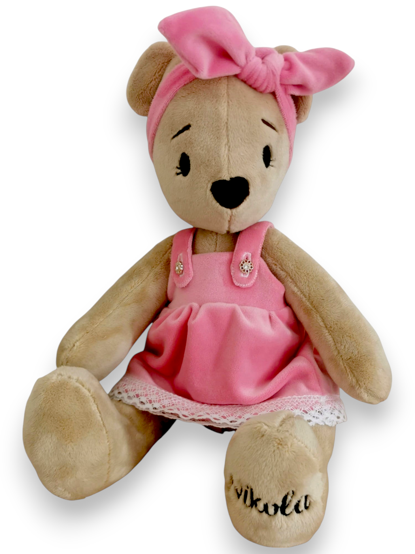 Pluszowy miś z imieniem i metryką urodzenia na prezent HAFT