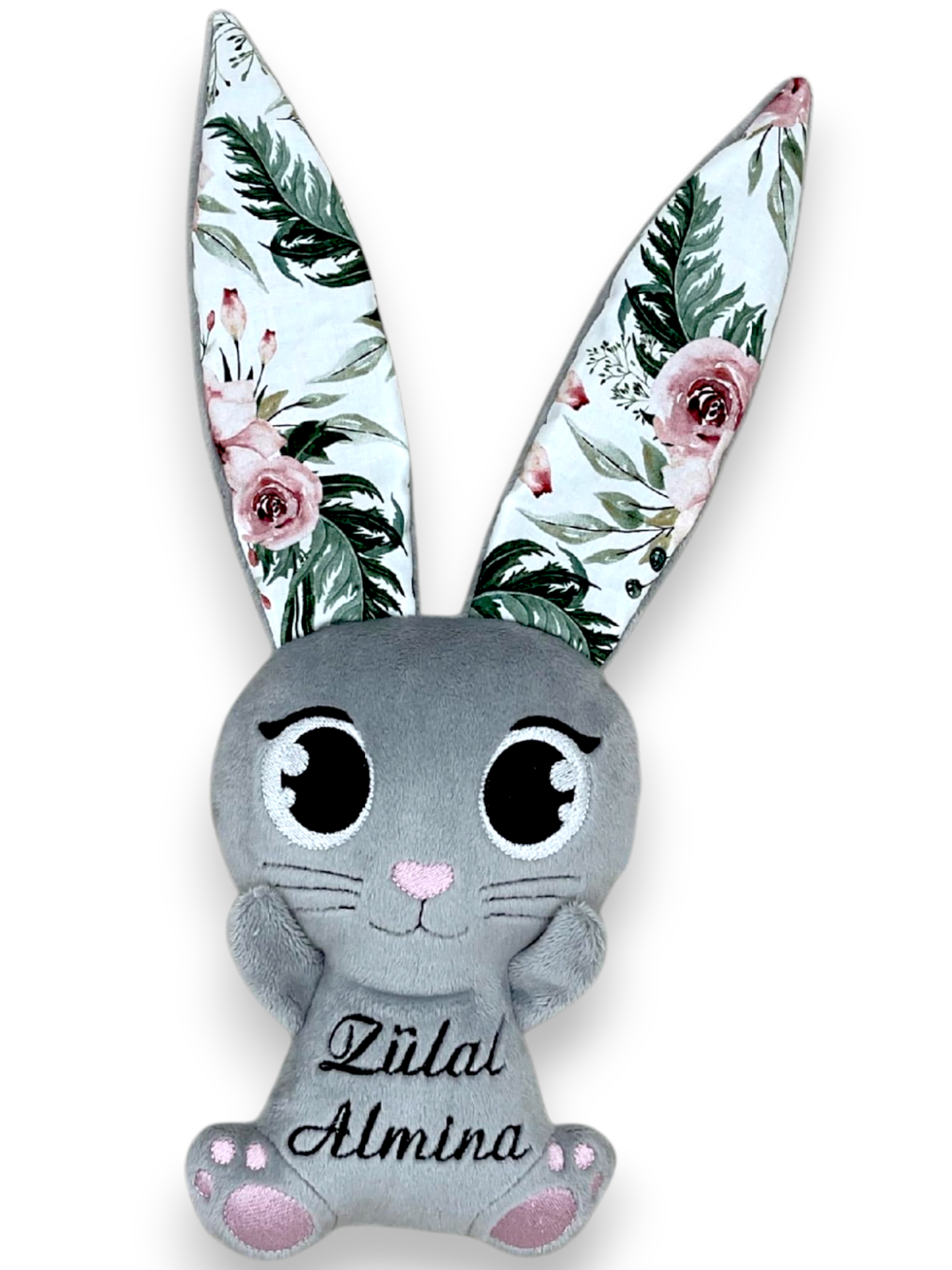 Prezent na chrzest Pluszowy króliczek z dowolnym Imieniem na wielkanoc