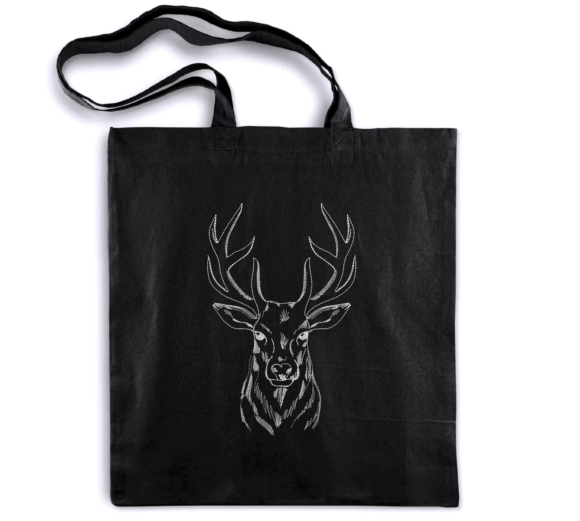 Haftowana Torba Bawełniana z Jeleniem