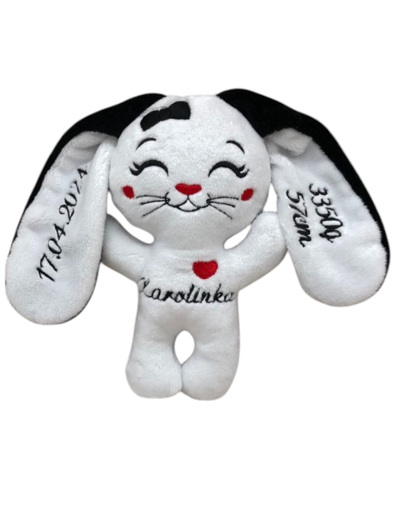 Przytulanka dla niemowląt Króliczek Śmieszek dla dziewczynki