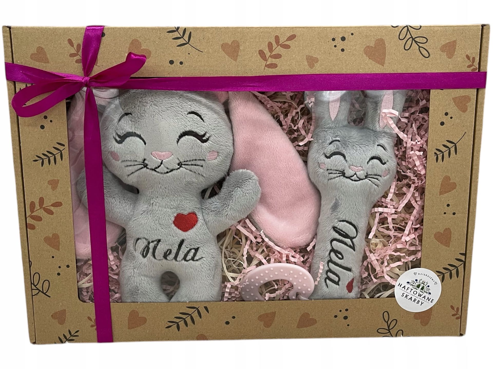 Prezent dla noworodka Zestaw Prezentowy na Baby Shower Wyprawka Chrzest