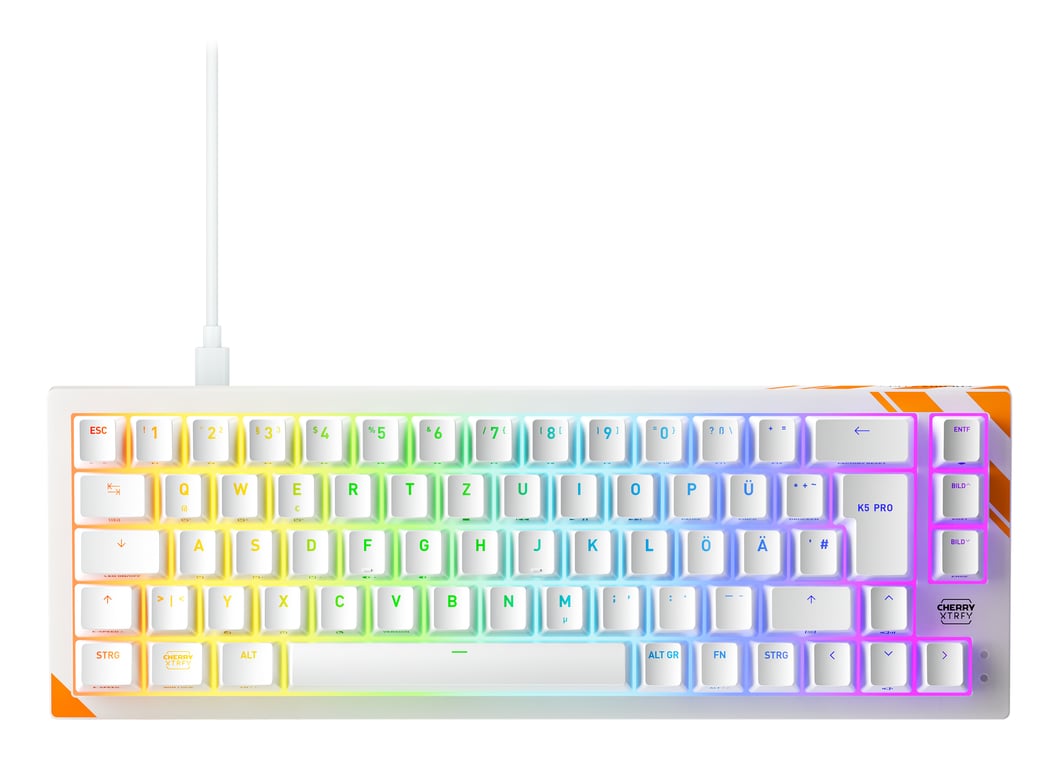 CHERRY K5 PRO TMR COMPACT QWERTZ Biały G8E-24200LACADE-0