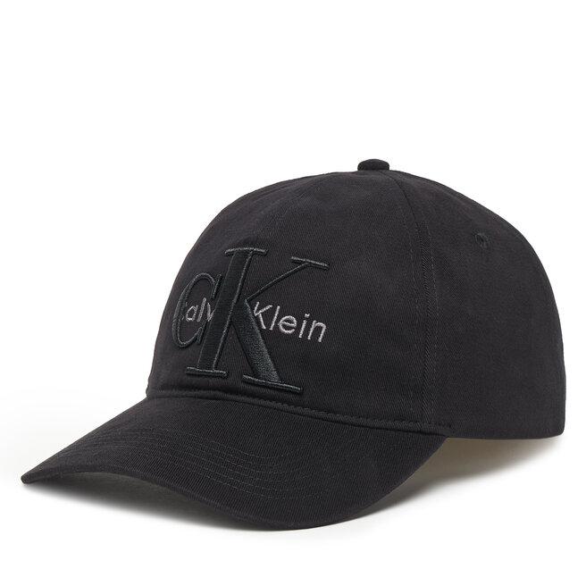 Czapka z daszkiem Calvin Klein Large Monologo LV04D5039G Czarny