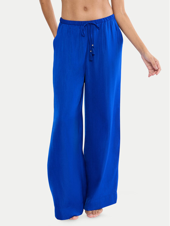 Triumph Spodnie materiałowe Summer 10227246 Niebieski Wide Leg