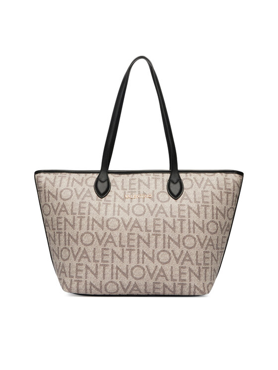 Valentino Torebka Logo VBSA1F02 Beżowy