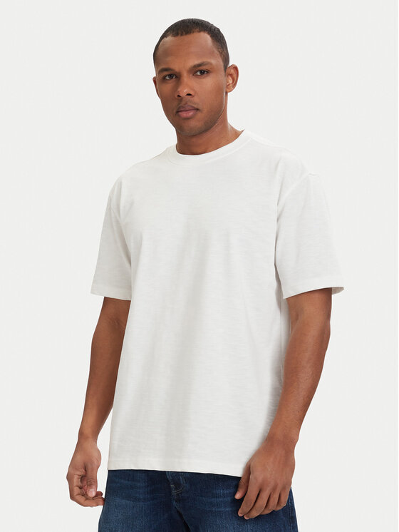 G-Star Raw T-Shirt Slub D28889-E512 Kremowy Relaxed Fit