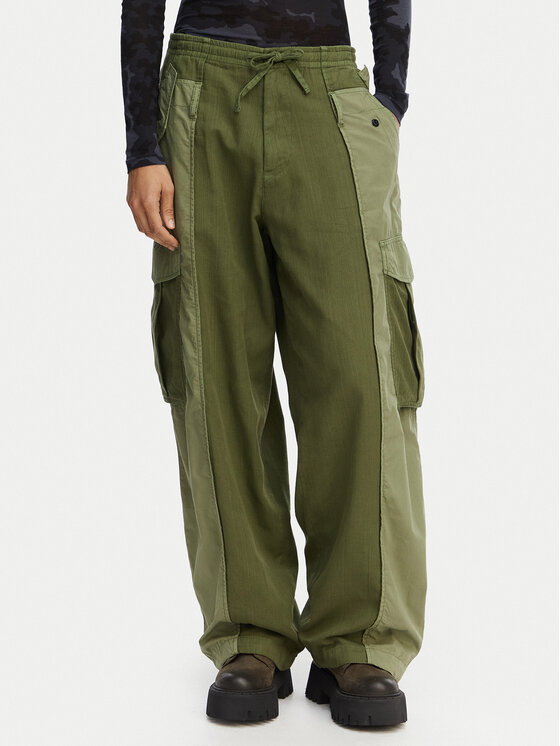 G-Star Raw Spodnie cargo D29010-E519 Zielony ciemny Straight Fit