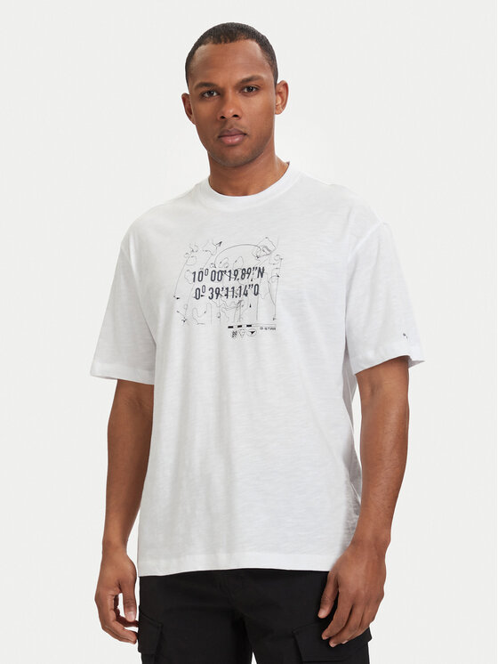 G-Star Raw T-Shirt Coord D29344-C372 Biały Relaxed Fit