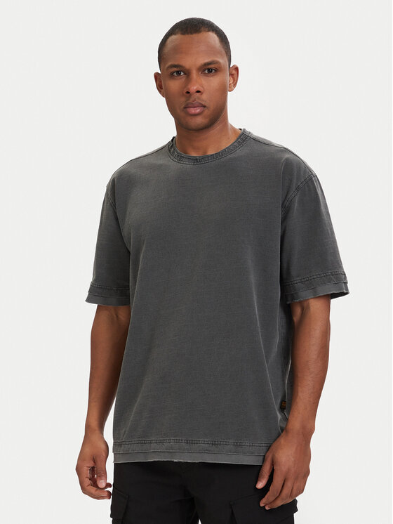 G-Star Raw T-Shirt Washed Distressed D28896-E401 Czarny Relaxed Fit