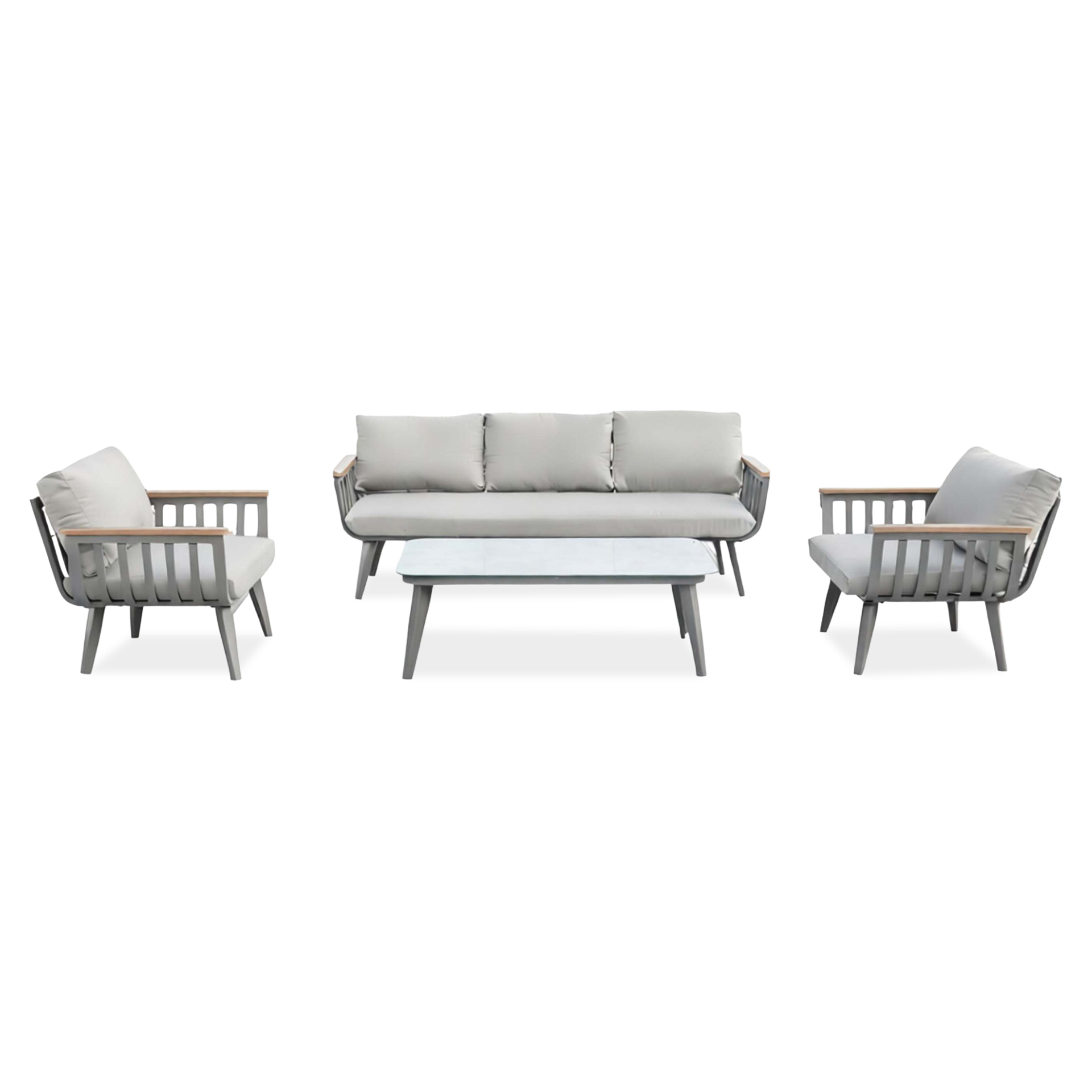 Komplet mebli tarasowych STELLA CAFFE Taupe - FURRORE