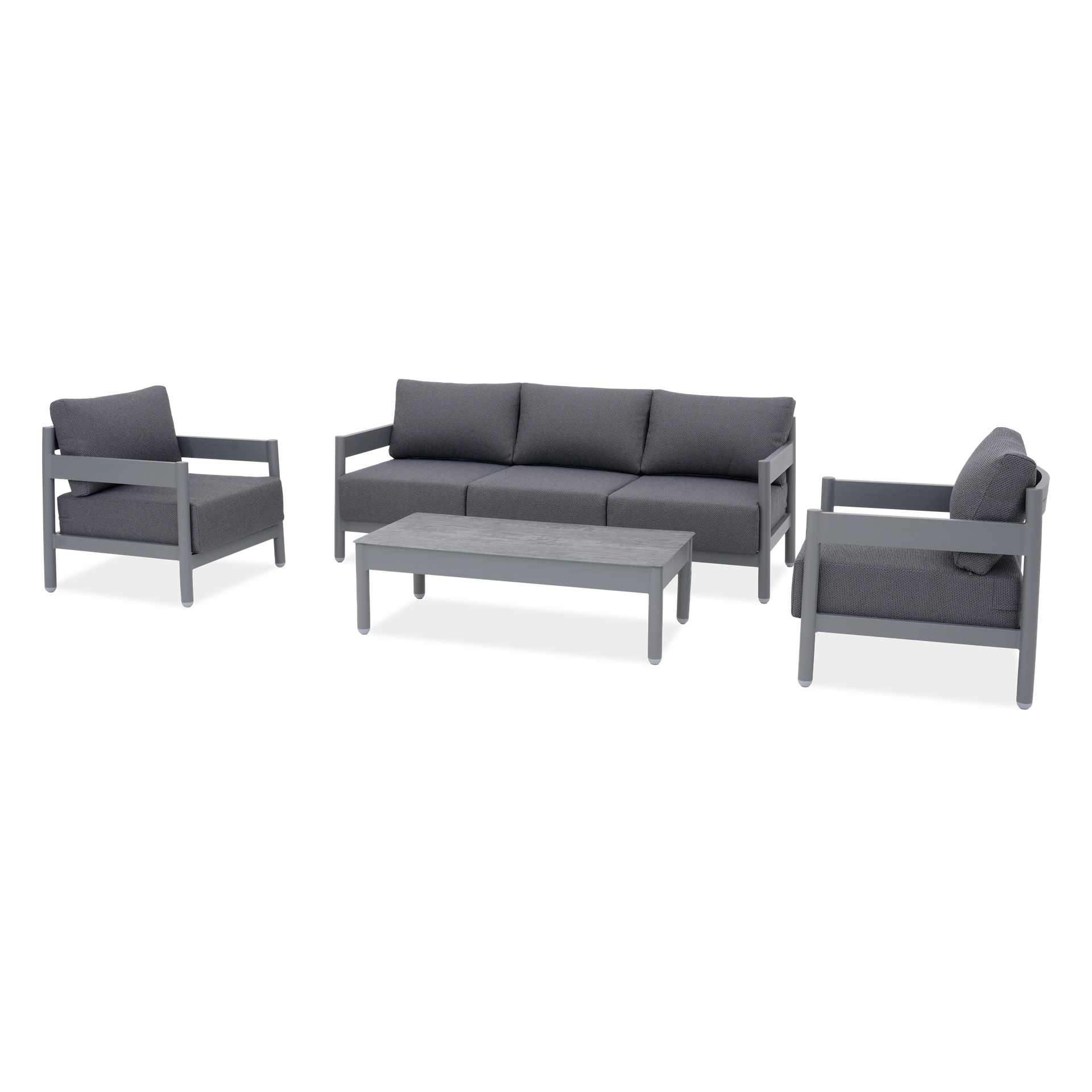 Komplet mebli aluminiowych TREVIO CAFFE Grey - FURRORE