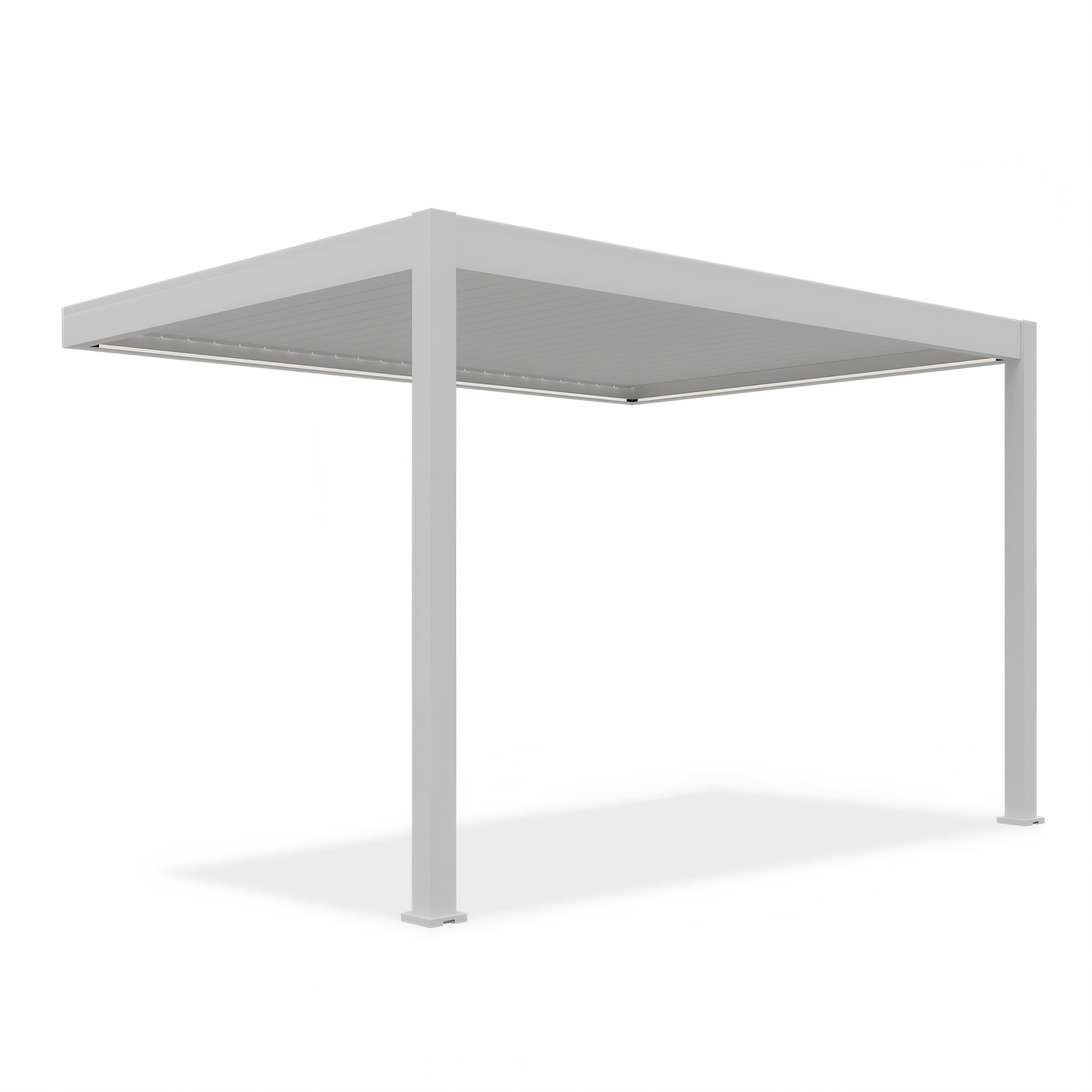 GUTROOF Pergola przyścienna ELEGANCE WALL AUTOMATIC 3x4 z oświetleniem LED White