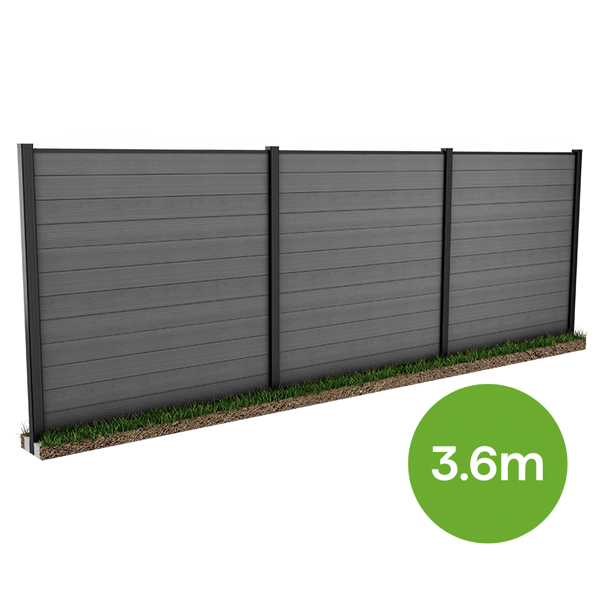 Keter Płot modułowy szary 3,6m do mocowania w ziemi