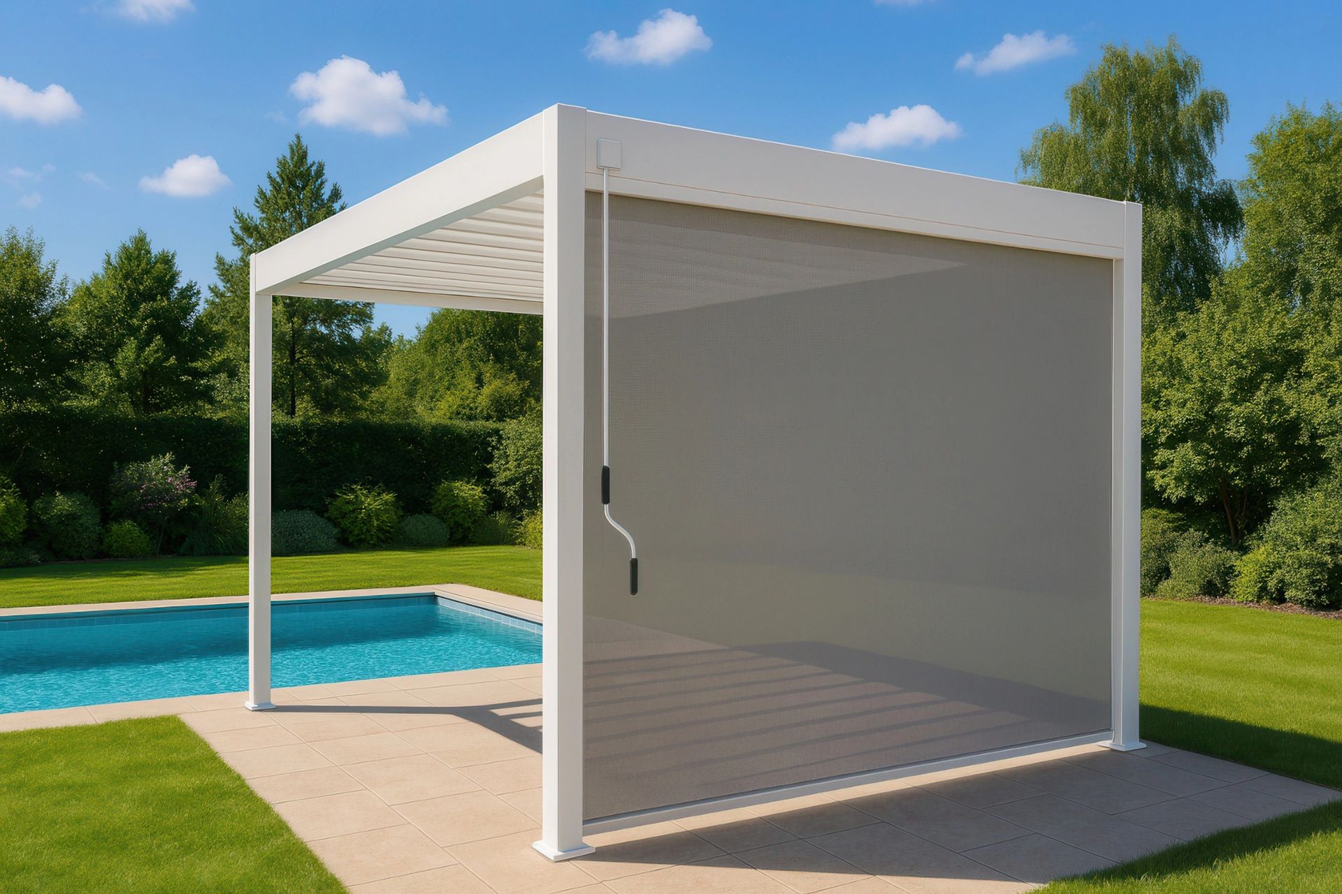 GUTROOF Roleta opuszczana do pergoli ELEGANCE/DELUXE/FUSION 2.65 m White